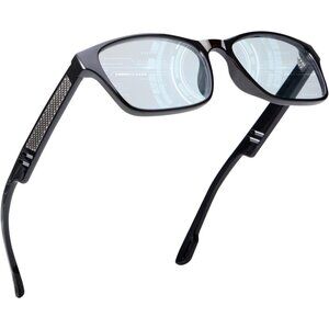 Unisex Black Sleek Frame Hd Lens Digital Interface With Futuristic Smart Glasses